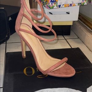 Pink strappy heel
